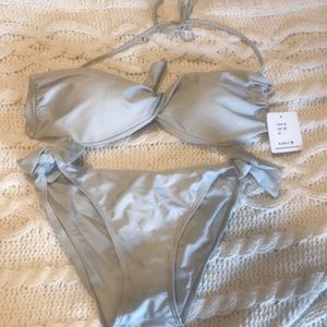 Silver bathing suit